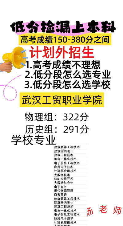 高考多少分能上武汉工贸职业学院