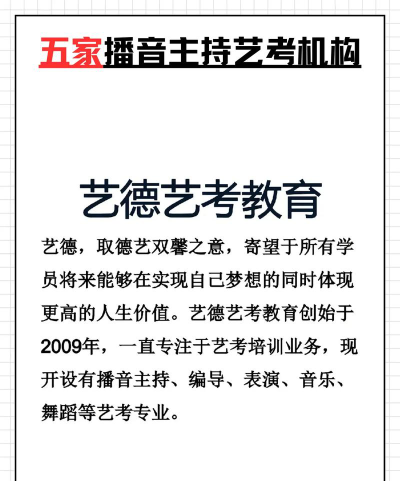 播音主持艺考培训机构哪家好