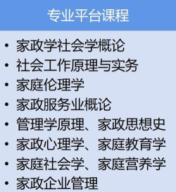 家政学专业学什么
