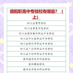2024年德阳民办中专学校有哪些