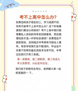 没考上高中的孩子怎么办