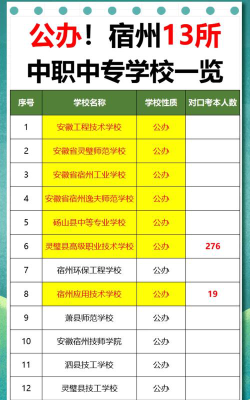 2024年宿州民办中职学校有哪些