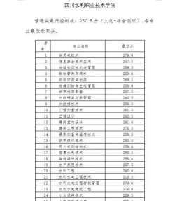 四川水利职业技术学院2024年在山西录取分数线、对应位次