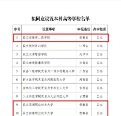 芜湖所有公办大学有哪些
