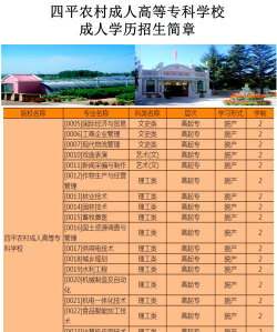 四平所有民办大学有哪些?