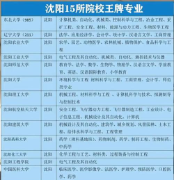 沈阳都有哪些本科学校