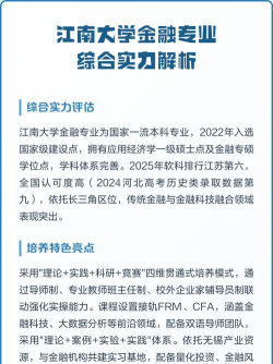 江南大学金融学专业怎么样
