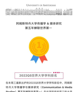 阿姆斯特丹大学世界排名