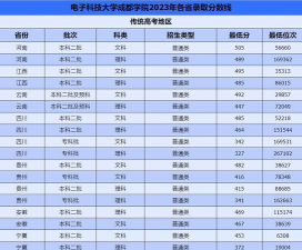 2023电子科技大学成都学院高考录取分数线是多少