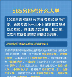 高考安徽理科585分能报考什么大学