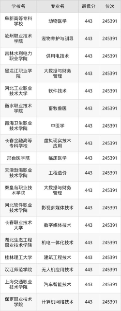 高考河北文科443分能报考什么大学
