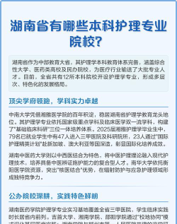 湖南哪些大学有护理学专业