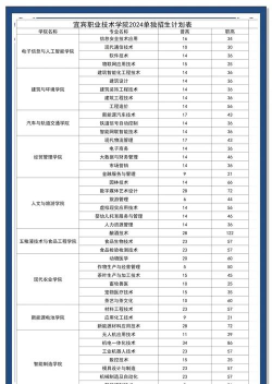 宜宾职业技术学院有那些专业