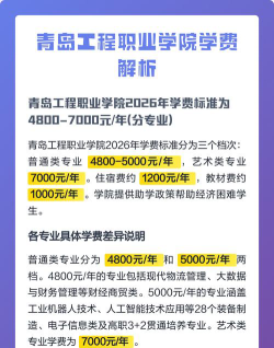 青岛工程职业学院一年学费多少钱及各专业的收费标准(2025参考）