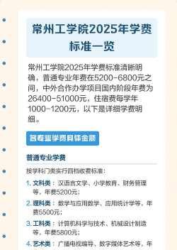 常州工业职业技术学院一年学费多少钱及各专业的收费标准(2025参考）