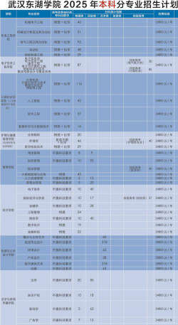 武汉东湖学院一年学费多少钱及各专业的收费标准(2025参考）