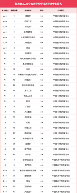 宁波大学科学技术学院王牌专业有哪些