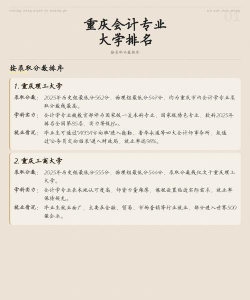 重庆公办财务学校排名