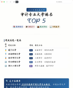 审计调查专业大学排名