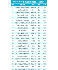 呼市职高学院排名