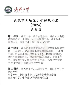 2024武汉小学校排名