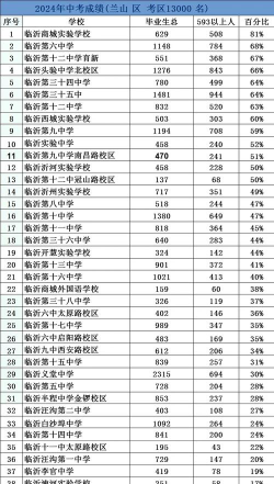 临沂开发区中考排名学校
