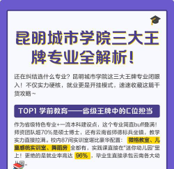 昆明城市学院的专业排名
