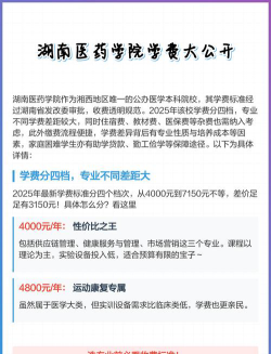 湖南医药学院学费每年是多少钱