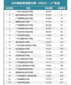 2024广东专职学院排名