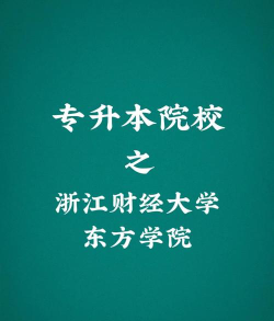 浙江财经大学东方学院是公办本科吗