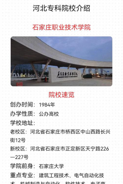 石家庄职业技术学院是公办专科吗