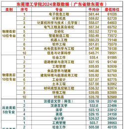 2024年北京电子科技学院和东莞理工学院对比数据
