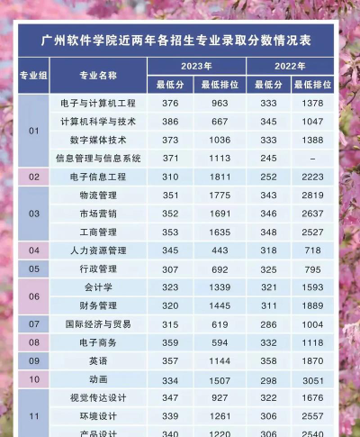 2024年北京电子科技学院和广州软件学院对比数据