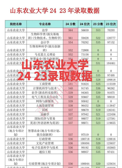 2024年中国农业大学和山东现代学院对比数据