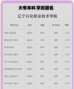 辽宁石化职业技术学院是本科吗