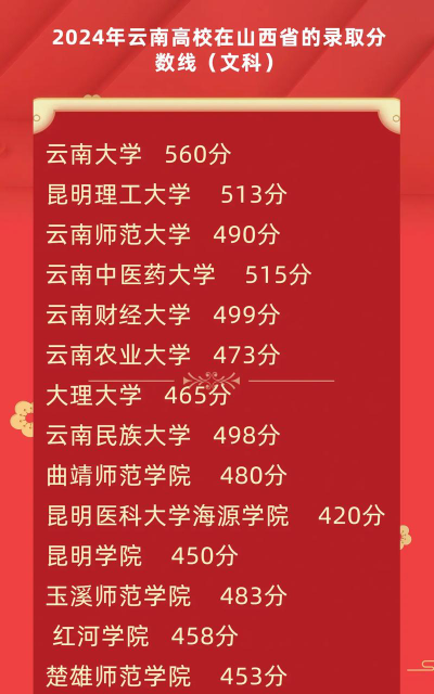 2024年云南文科202分能报的大学有哪些