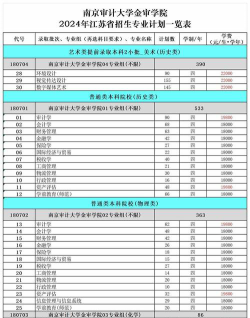 南京审计大学金审学院2023年在西藏各专业招生人数
