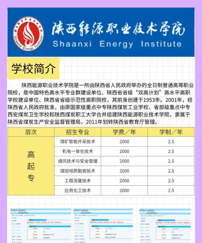 陕西能源职业技术学院2023年在甘肃各专业招生人数