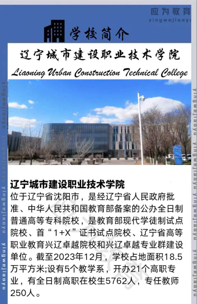 辽宁城市建设职业技术学院2023年在新疆各专业招生人数
