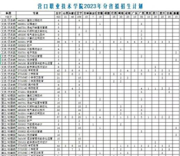 营口职业技术学院2023年在广西各专业招生人数