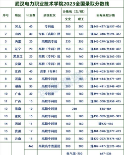武汉电力职业技术学院2023年在广西各专业招生人数