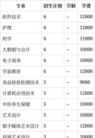 漳州科技职业学院2023年在海南各专业招生人数