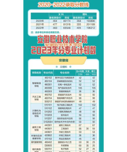 安徽职业技术学院2023年在湖南各专业招生人数
