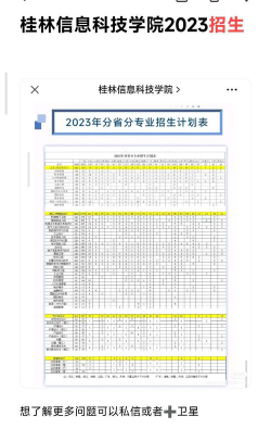 桂林信息科技学院2023年在湖南各专业招生人数