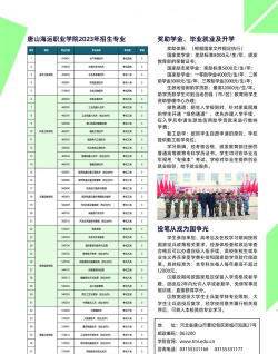 唐山海运职业学院2023年在辽宁各专业招生人数