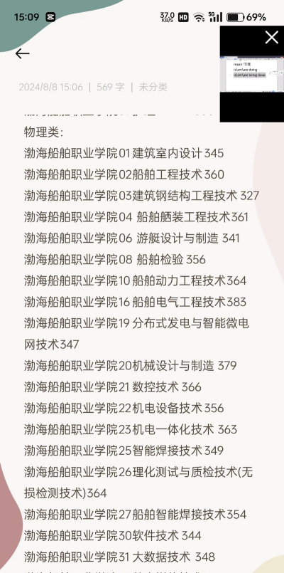 河北考生多少分能上渤海船舶职业学院
