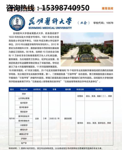 昆明医科大学招生电话是什么