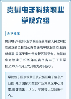 贵州电子科技职业学院院校代码
