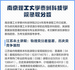南京理工大学泰州科技学院2024艺术生录取分数线