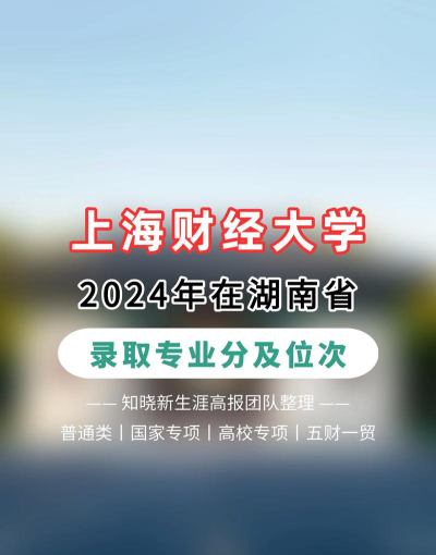 2024湖南多少分能上上海财经大学
